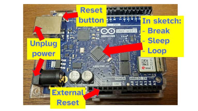 arduino while loop stop